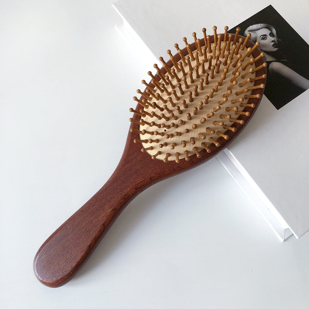 Brosses et peignes à cheveux ménagers à coussin d'air en bois d'ébène pour massage du cuir chevelu