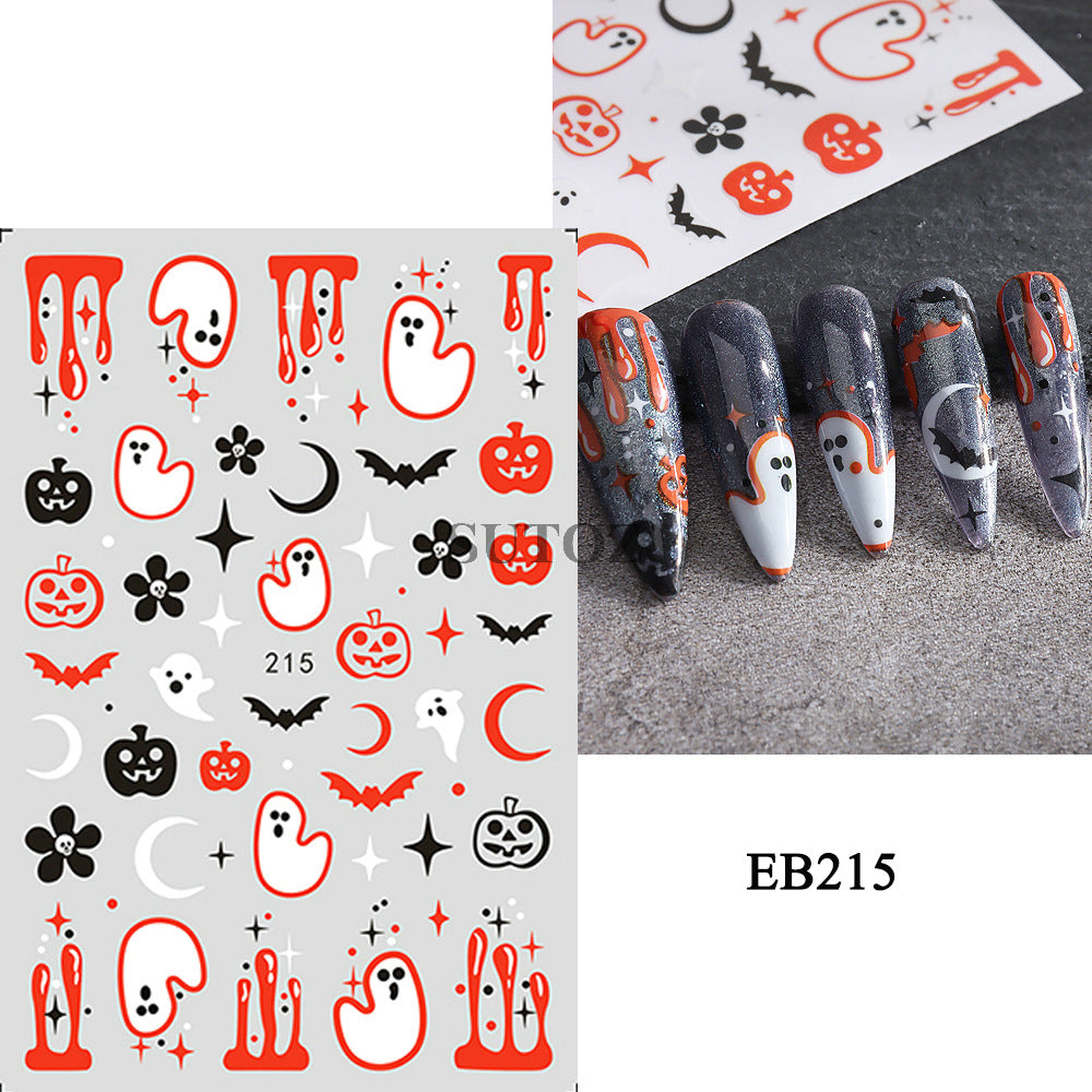 Halloween Carnival Series Funny Pumpkin Ghost Nail Stickers