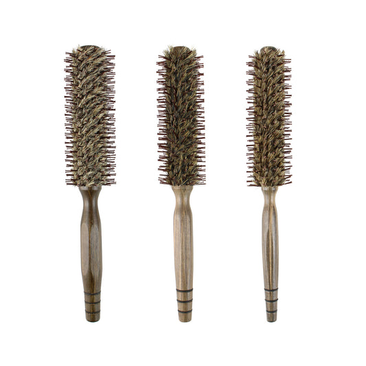 Brosses et peignes à cheveux en bois massif avec boucles intérieures