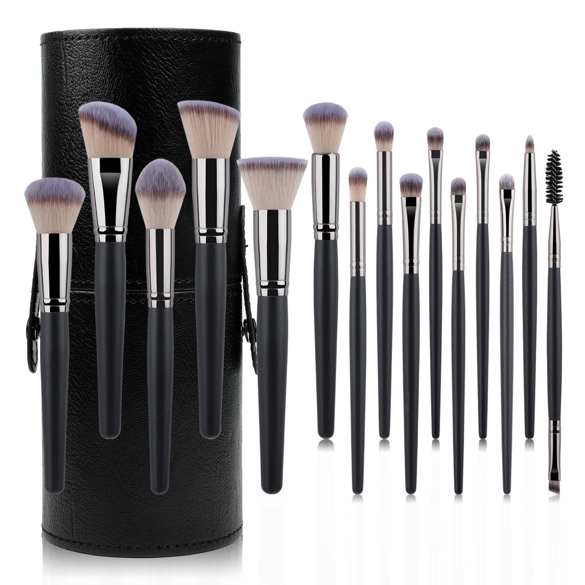 Suit Shadow Concealer Wooden Handle With Storage Makeup Brushes Accessories