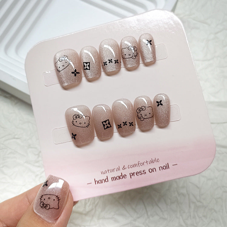 Pièces divisées en taille autocollants pour ongles Crystal Cat's Wear