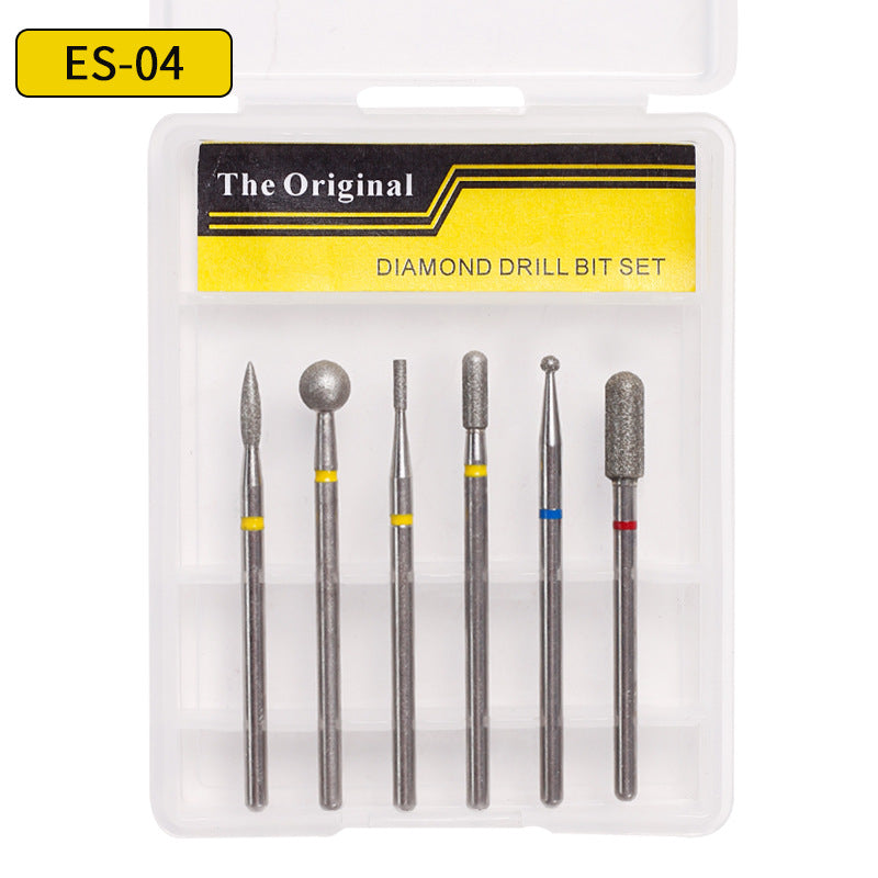 Ensemble d'outils pour ongles avec tête de meulage diamantée pour manucure russe