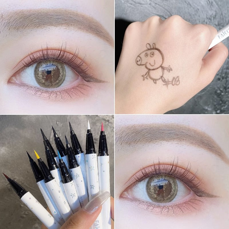 Eyeliner liquide long et naturel, imperméable et sans bavures