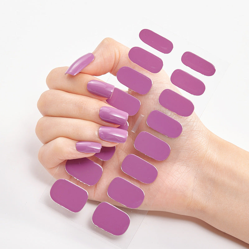 Full Solid Color Small Simple Film Nail Stickers