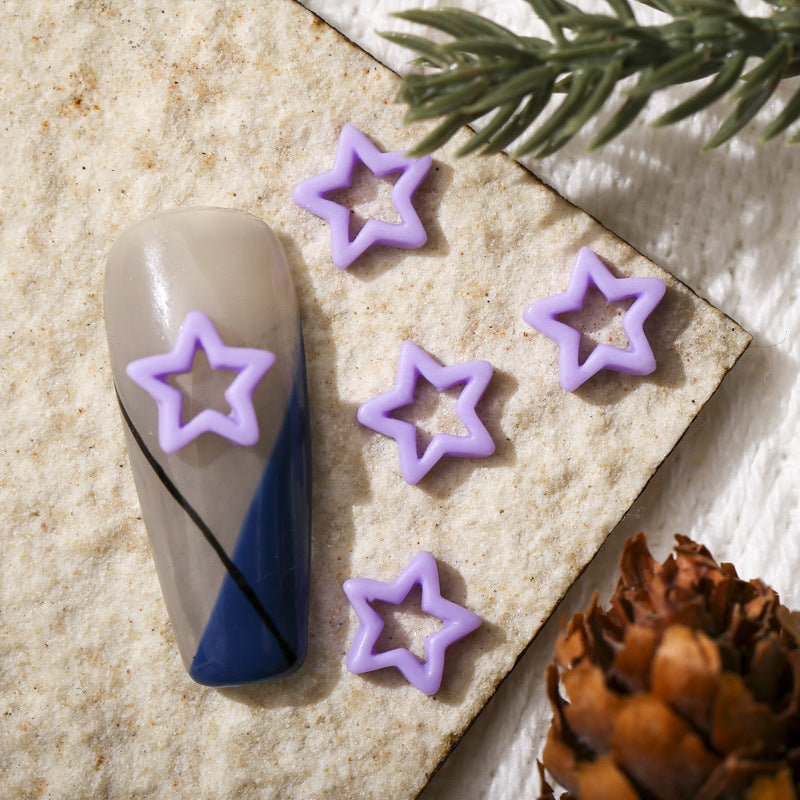 Hollow Stereo Small Size Mini Pentagram Nail Care Nail Art