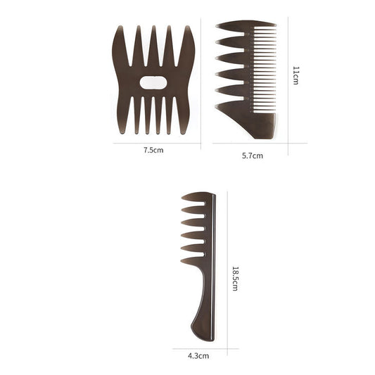 Brosses et peignes à cheveux rétro pour hommes avec tête à huile et coupe de cheveux professionnelle