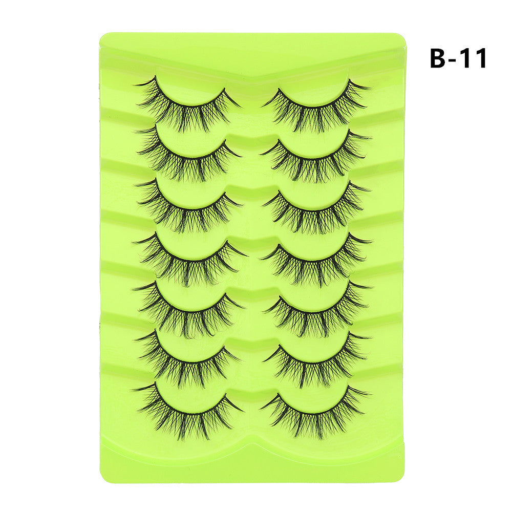 Double Pairs Of Eyelashes Whole Piece False Lashes