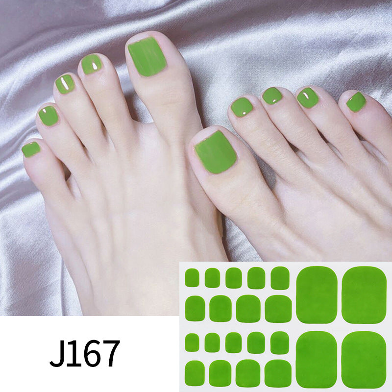 Foot Full Monochrome Toe Solid Color Nail Stickers