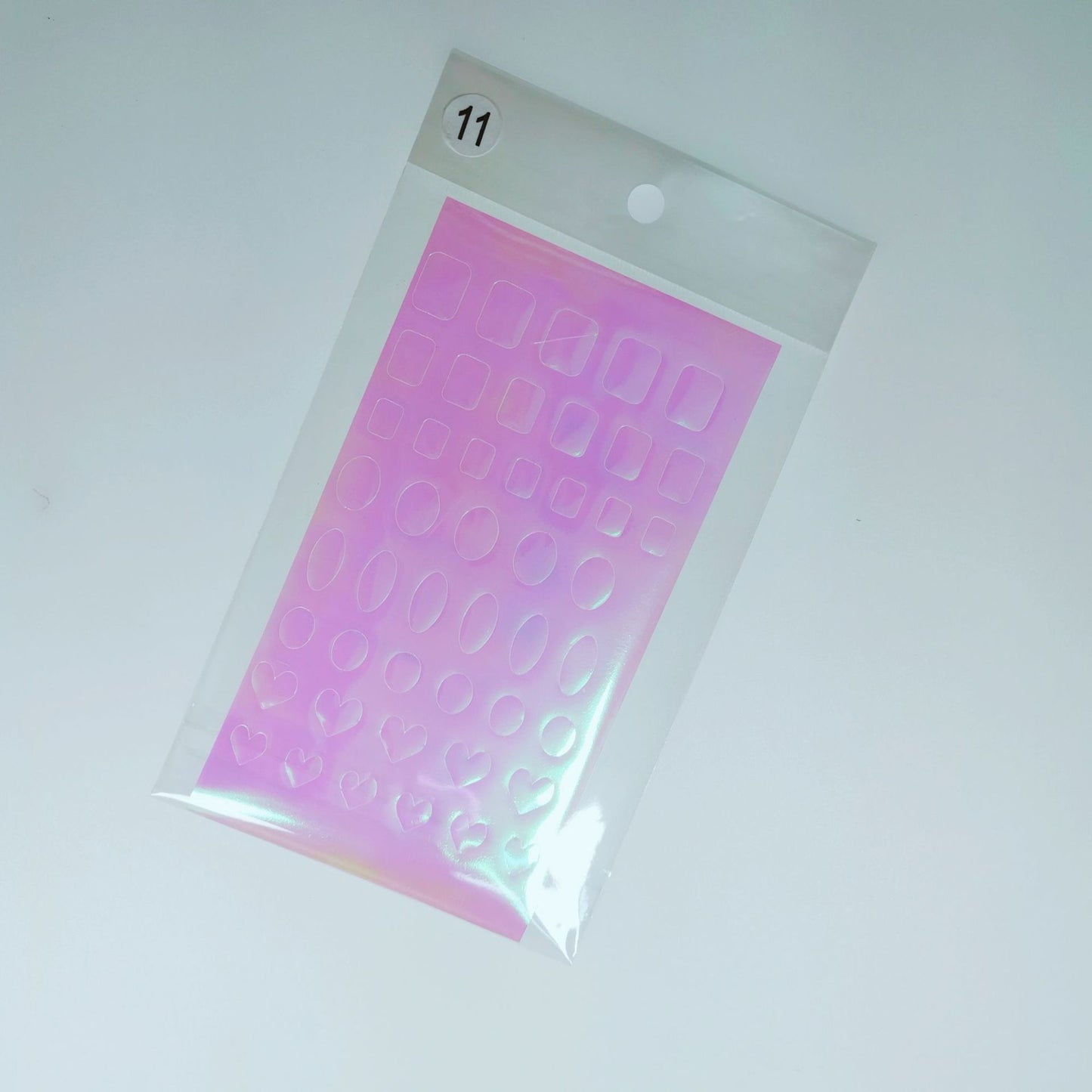 Ice Cube Glass Paper Large Laser Nail Stickers