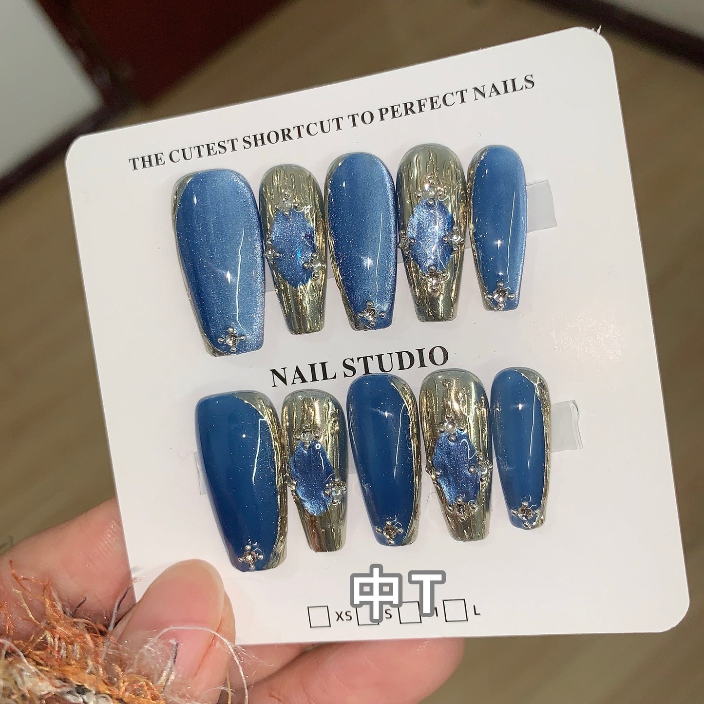 Miracle Meow Blue Cat's Wear Tip Nail Art