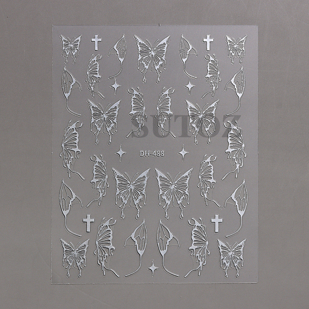 Hot Liquid Three-dimensional Hollow Butterfly Back Nail Stickers