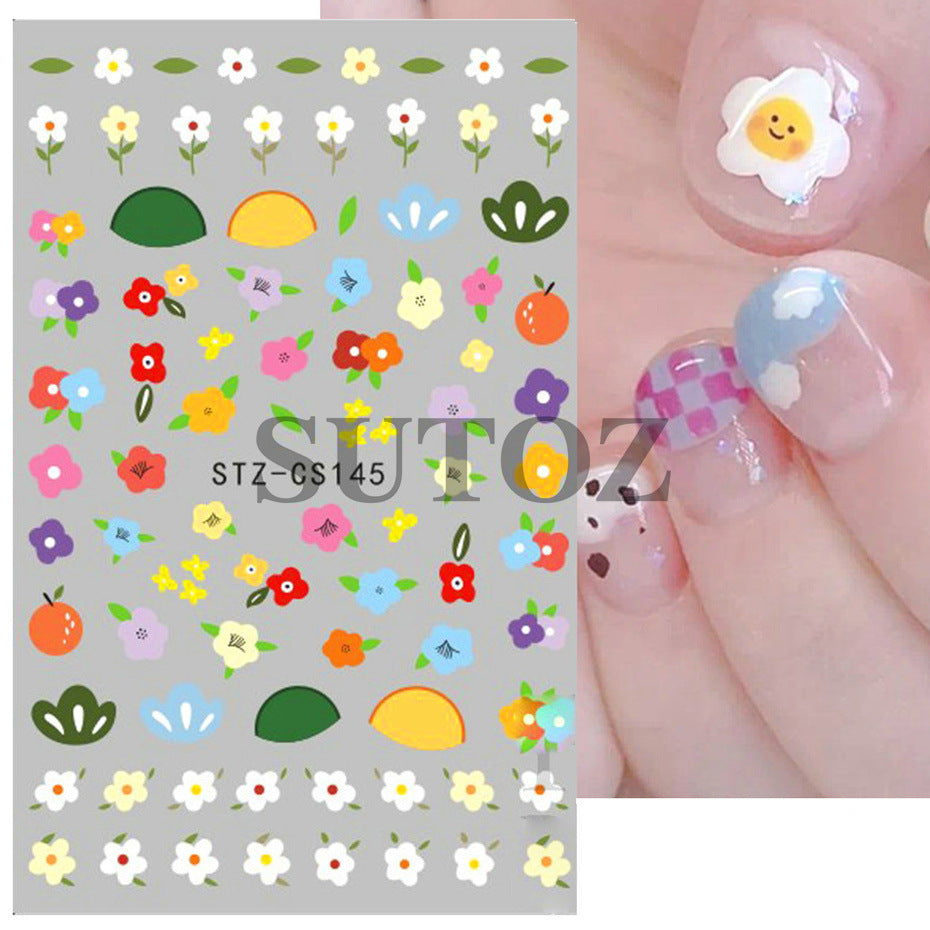 Summer Style Strawberry Peach Bear Cute Nail Stickers