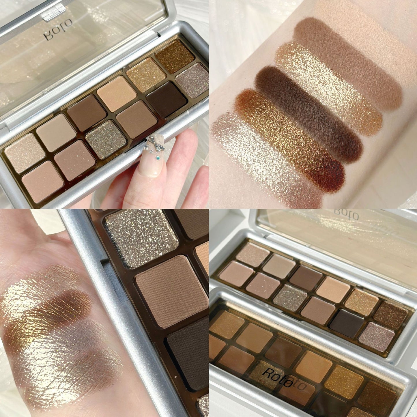 Plate Color Shadow Pearlescent Flash Matte Delicate Eyeshadow