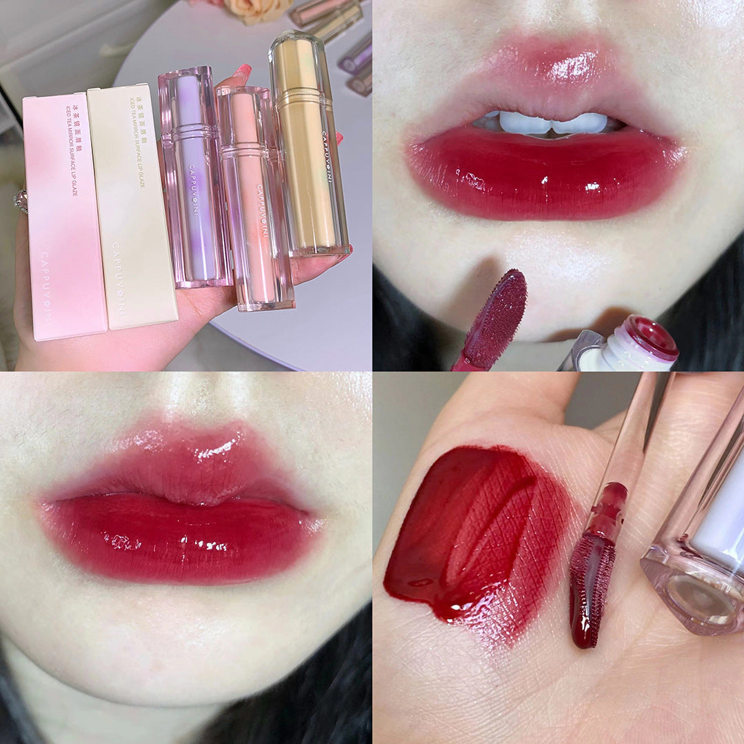 Tea Mirror Lacquer Water Light Gloss Glass Jelly Lip Glosses