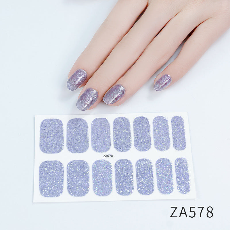 Flower Imitation Diamond Waterproof Love Paper Nail Stickers