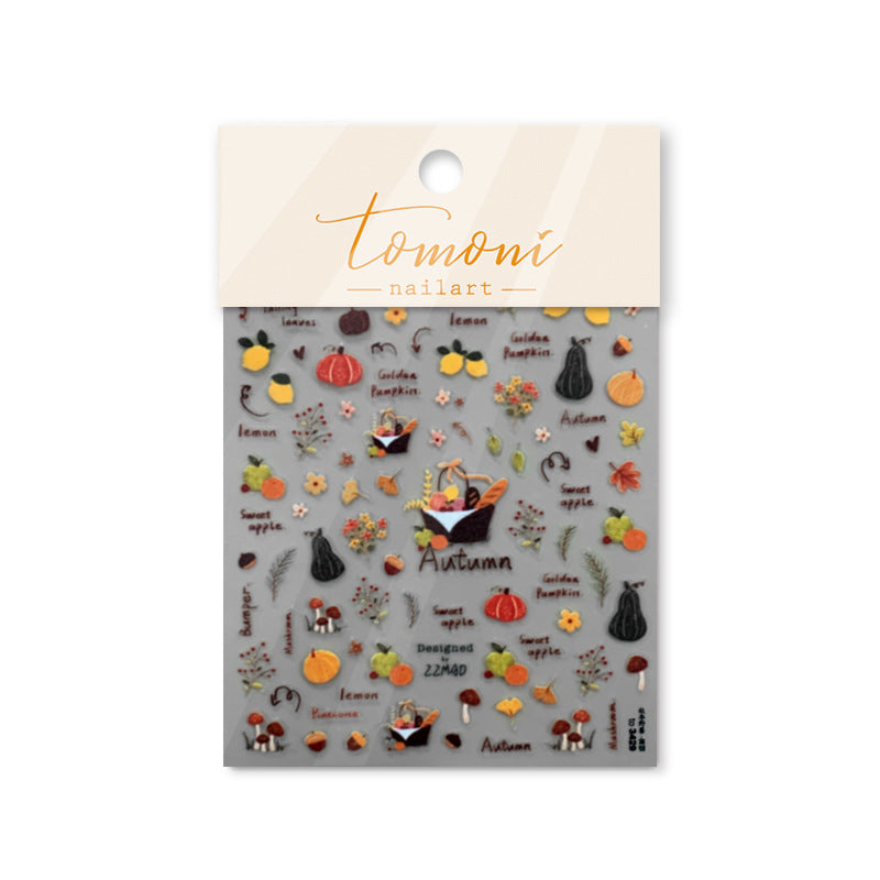 Durable Unique Thin Tough Cute Autumn Nail Stickers