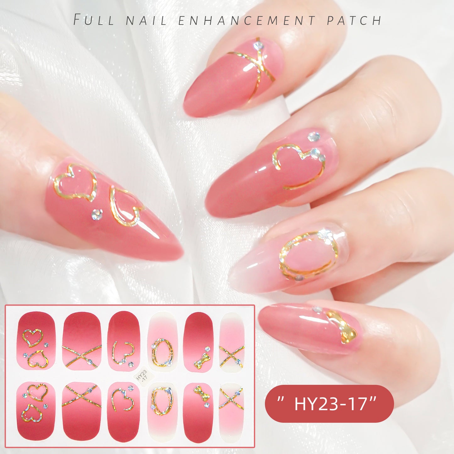 Applique Paper Waterproof Flower Love Gel Nail Stickers