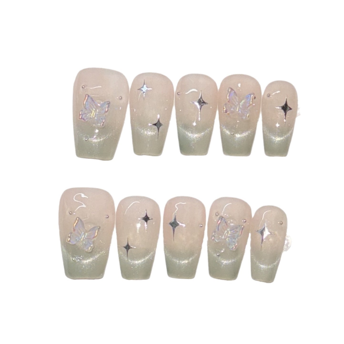 Manucure papillon chat Nail Art élégant de grande classe