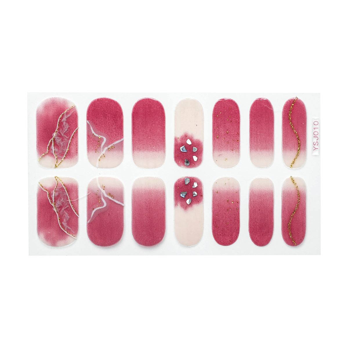 Gradient Bronzing Paper Tulip Cartoon Cute Nail Stickers