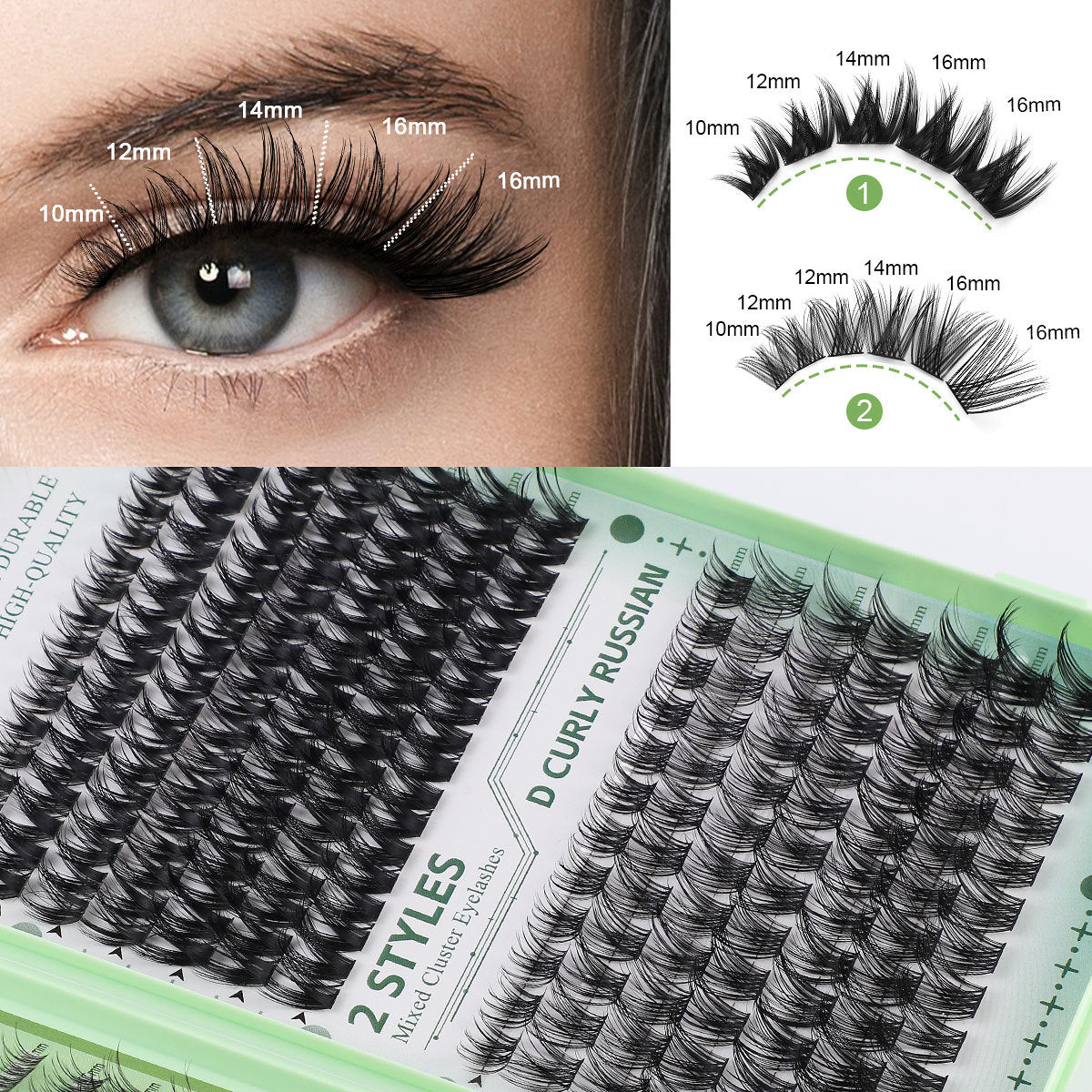 Eyelash Book Large Capacity Assortment Pack Single Cluster Eyelashes False Lashes