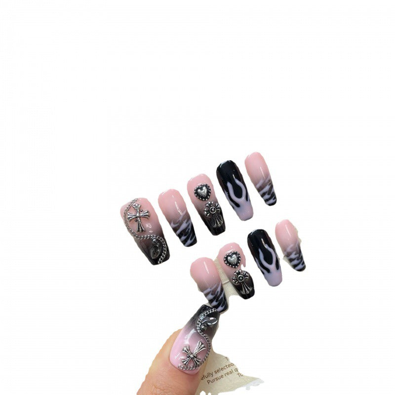 Handmade Manicure Collection Finished Fake Nails Nail Stickers