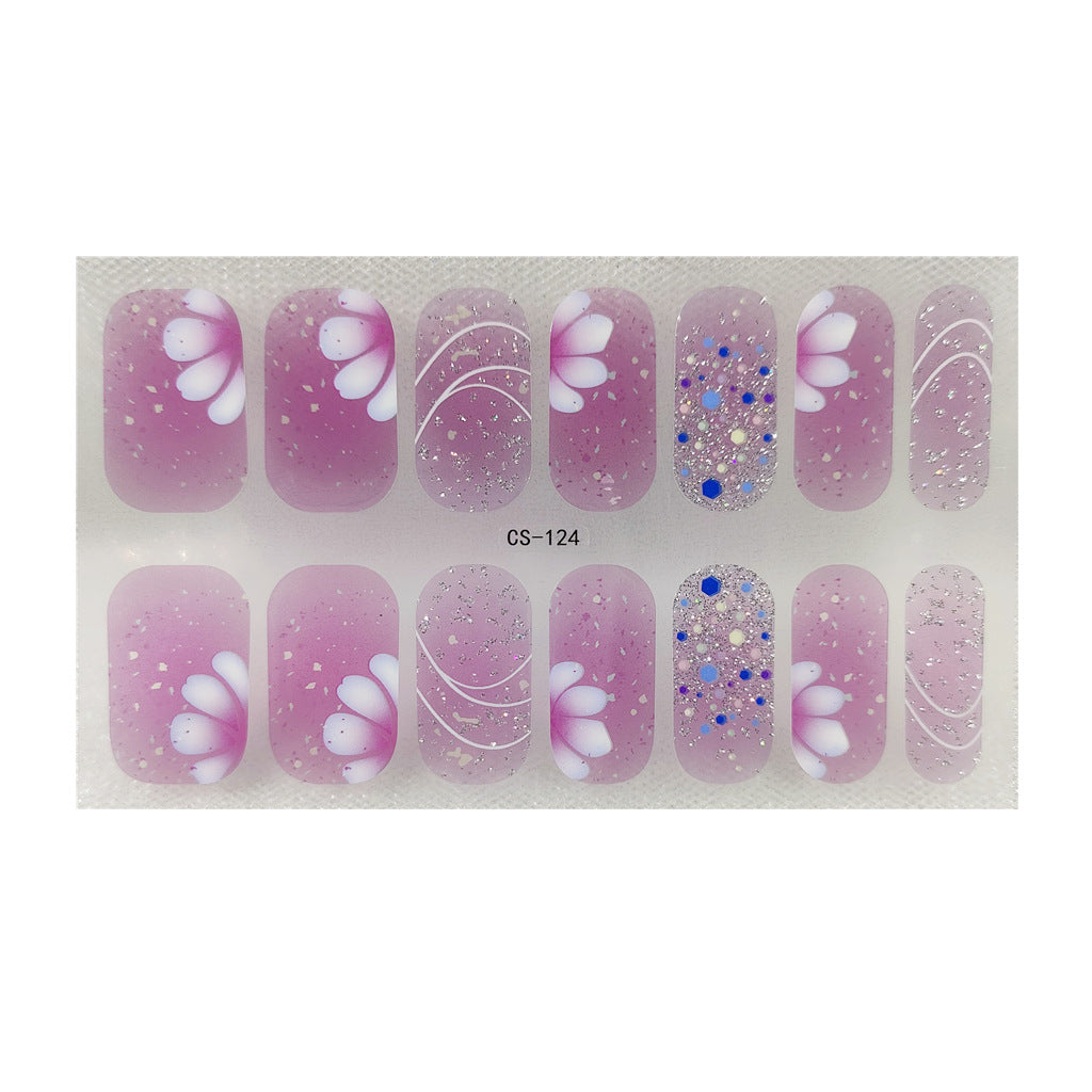 Autocollants pour ongles en gel imperméables à contraste de couleur