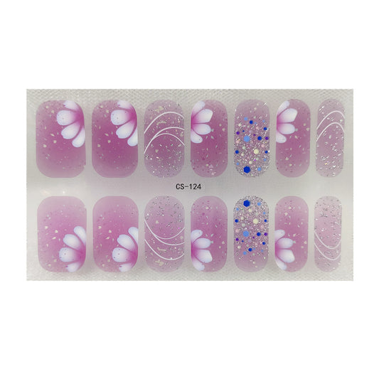 Autocollants pour ongles en gel imperméables à contraste de couleur