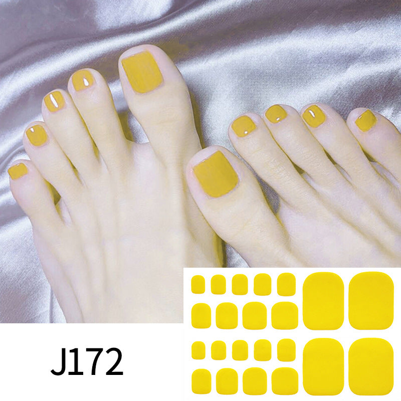 Foot Full Monochrome Toe Solid Color Nail Stickers