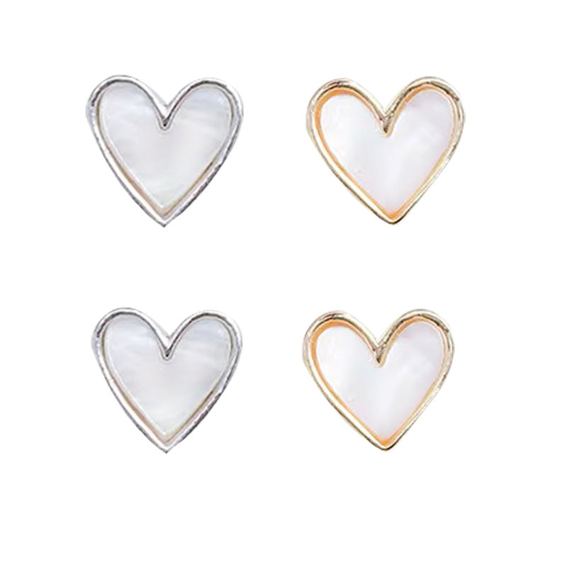 Diamond Ornament Metal Edging Peach Heart Nail Care Nail Art