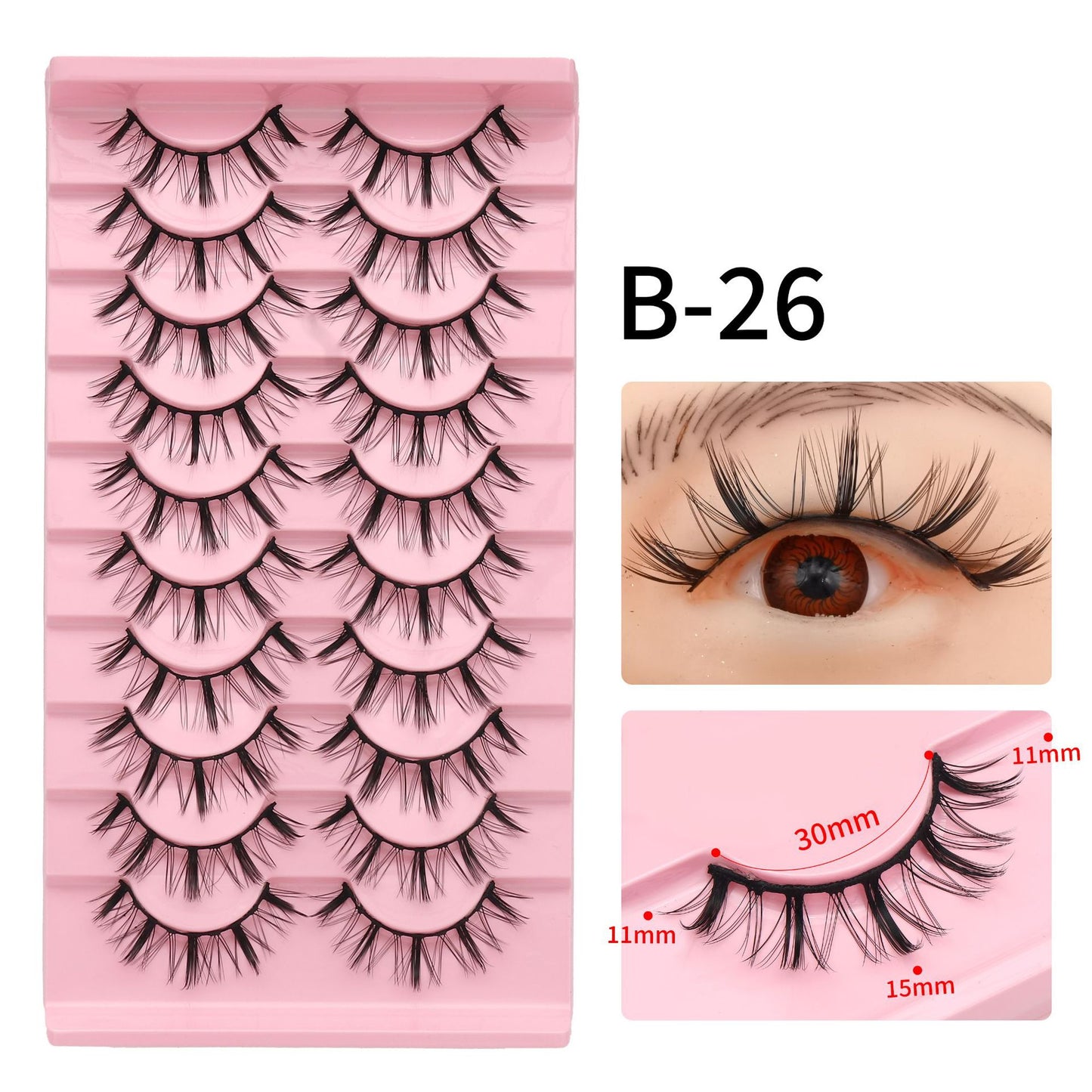 Of Little Devil Eyelashes Natural Hard False Lashes