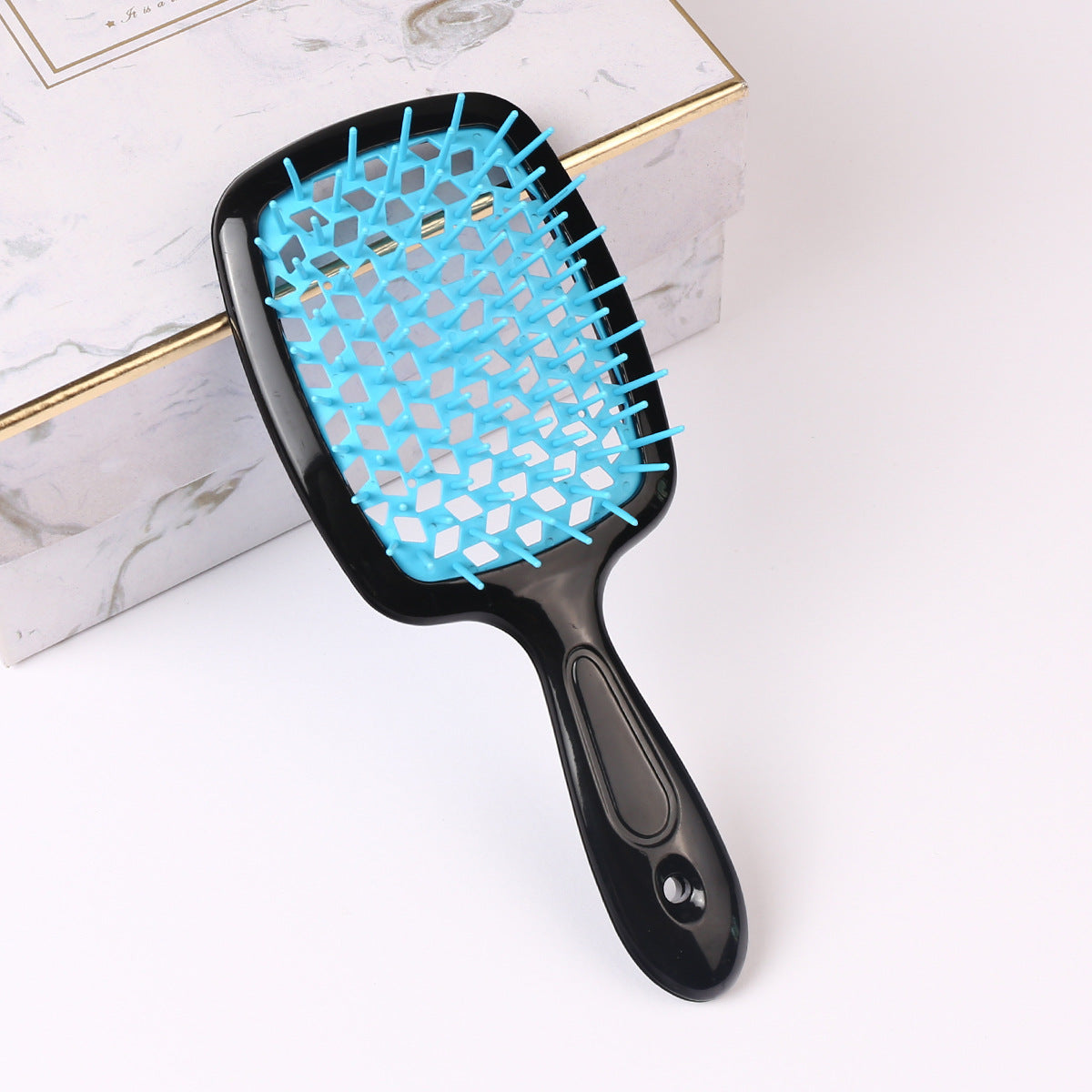 Brosses et peignes de massage pour cheveux secs et humides en nid d'abeille creux