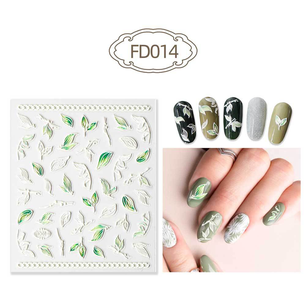 Three-dimensional Relief Cute Cartoon White Cloud Nail Stickers