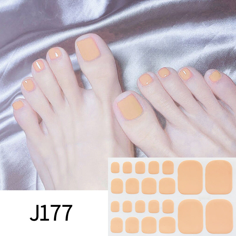 Foot Full Monochrome Toe Solid Color Nail Stickers