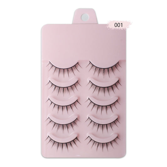 Women's Thick Eyelashes Transparent Thin Stem Whole Natural False Lashes