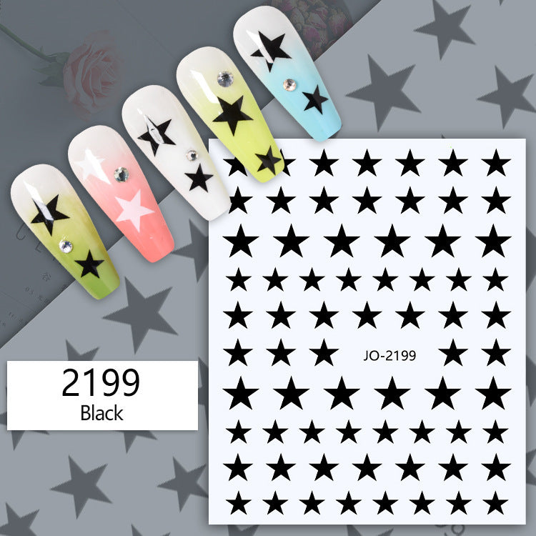 Five-pointed Star Colors Decals Wear Ornament Nail Stickers