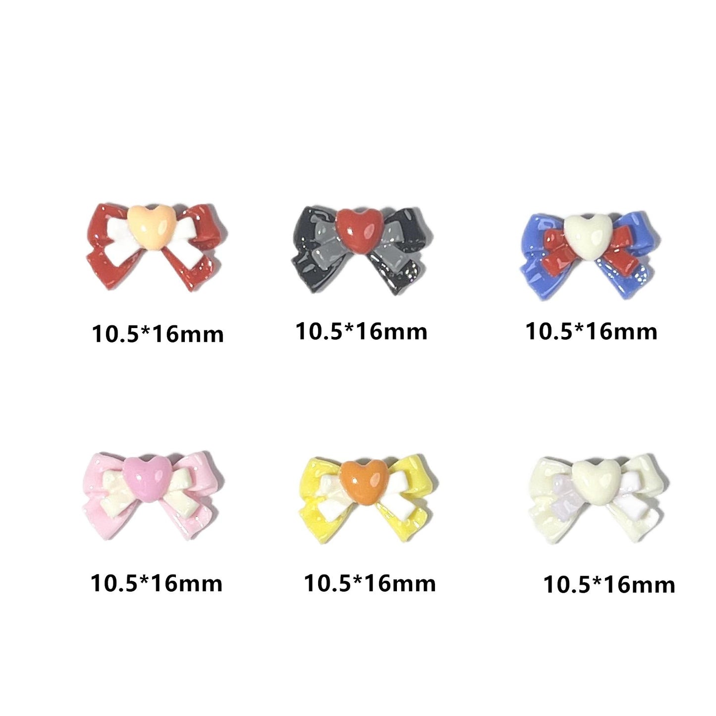 Dopamine Double Layers Loving Heart Bowknot Ornament Sailor Nail Care Nail Art