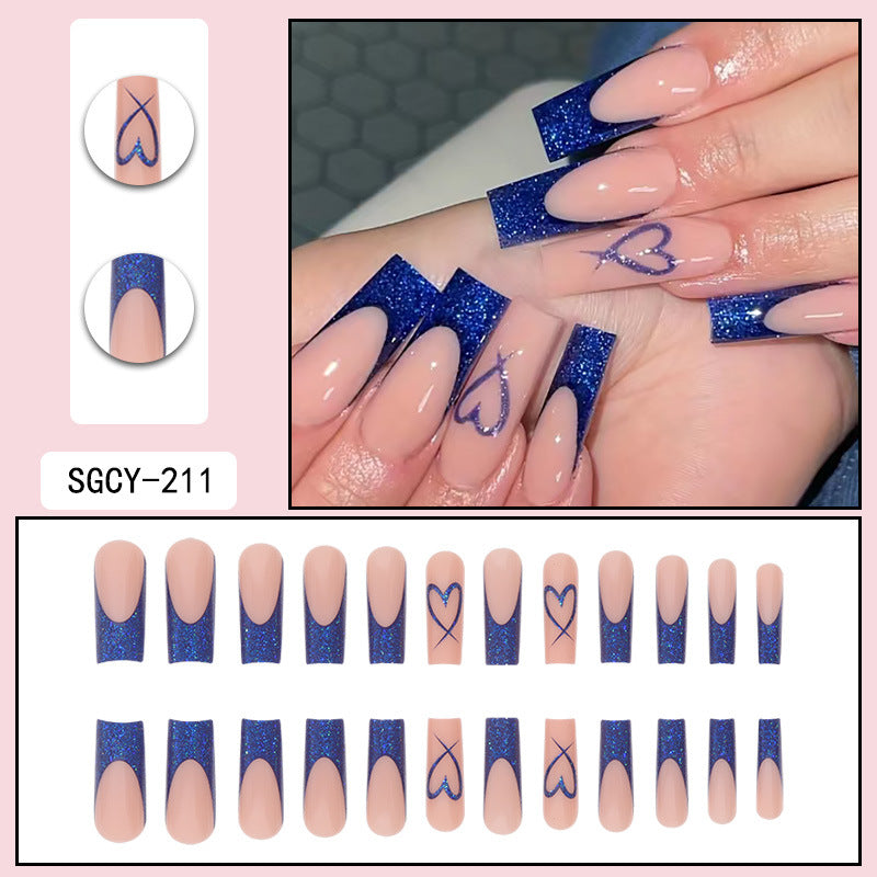 Style de pointe longue Porter des pointes chaudes Nail Art