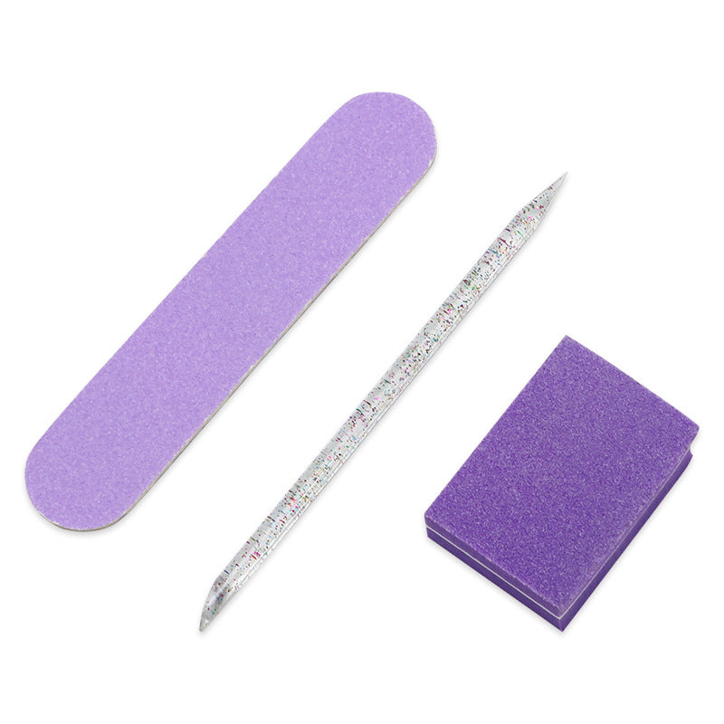 Package Wood Chip File Crystal Stick Sponge Nail Tool Set