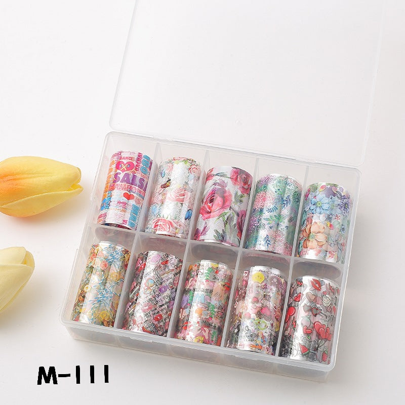 Suit Flower Marble Blooming Snake Pattern Nail Stickers