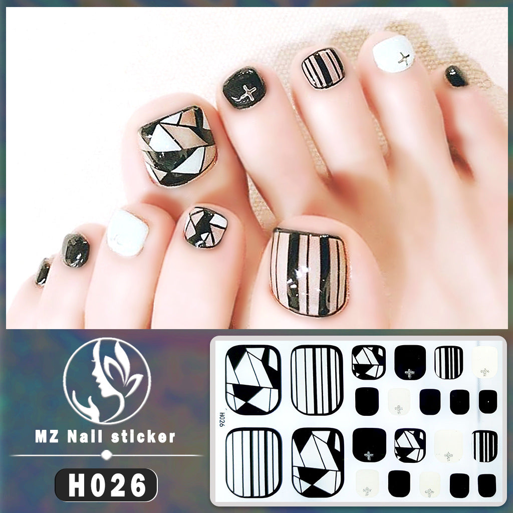 Feet Paper Imitation Diamond Waterproof Durable Nail Stickers