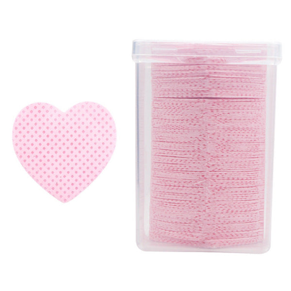 Wipe Clean Cotton Sheet Pink Heart-shaped Bottle Nail Art