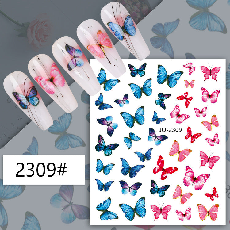 Butterfly Beauty Decals Colorful Small Decorative Nail Stickers