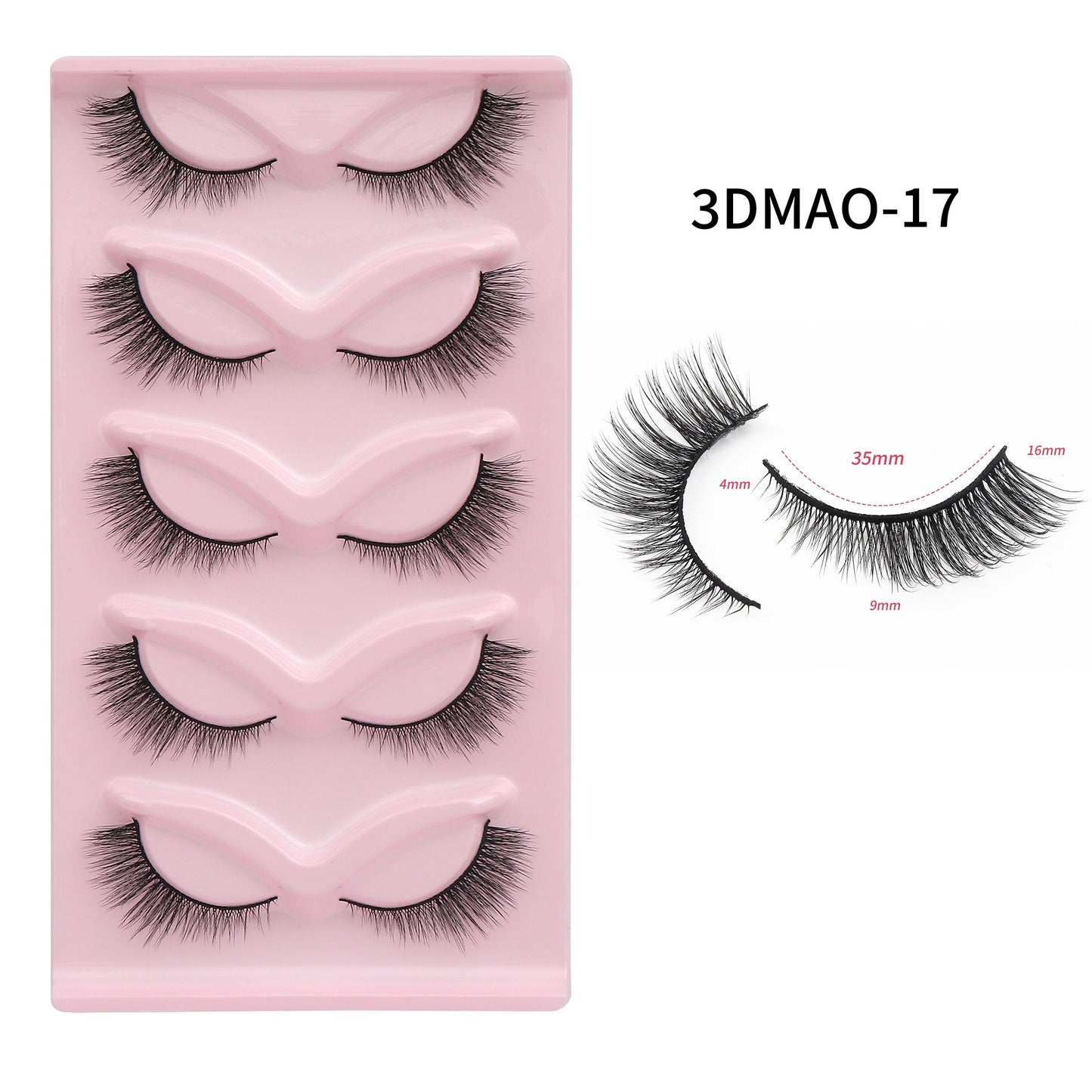 Five Pairs Of Cat Eyelashes Thick False Lashes