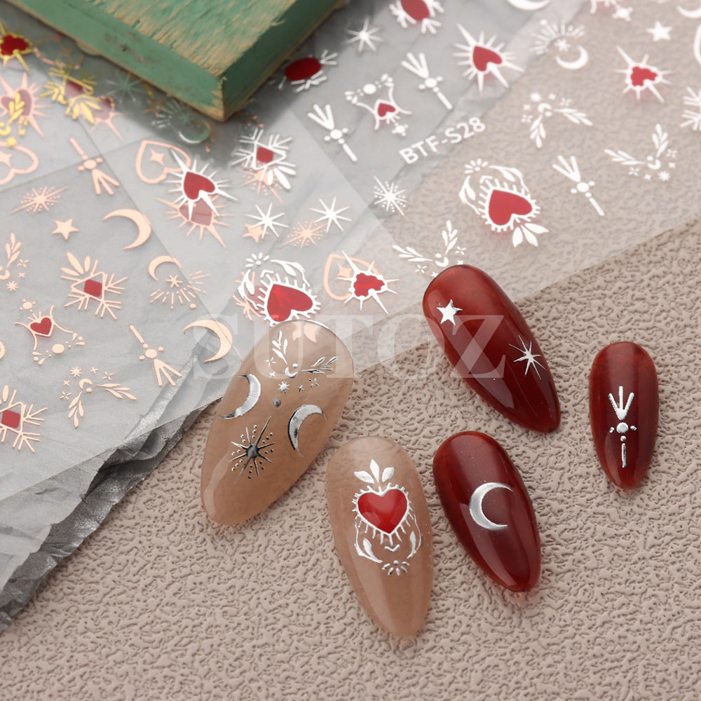 Series Popular Star Moon Adhesive Decoration Nail Stickers