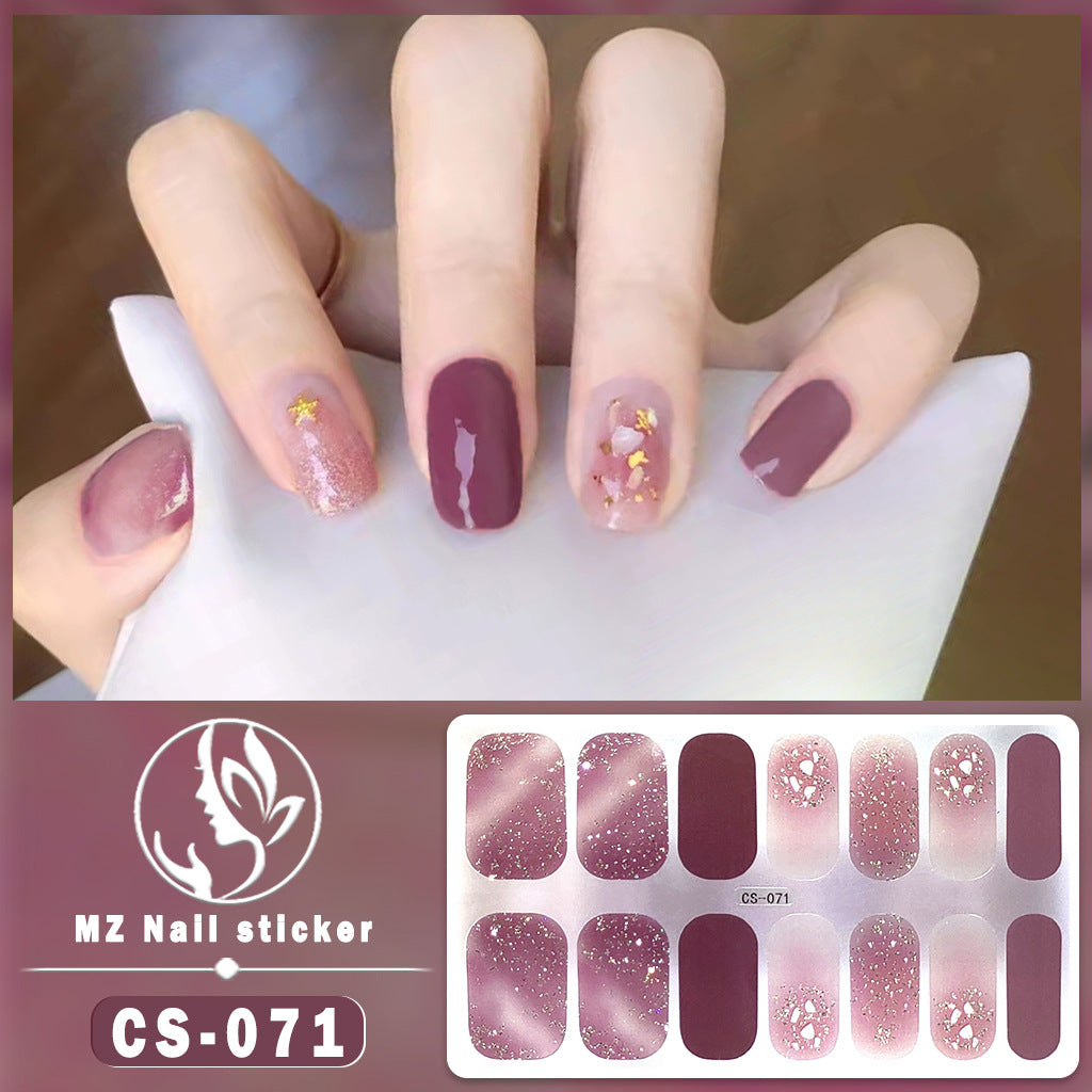 Women's Gel Fresh Waterproof Durable Patch Detachable Nail Stickers