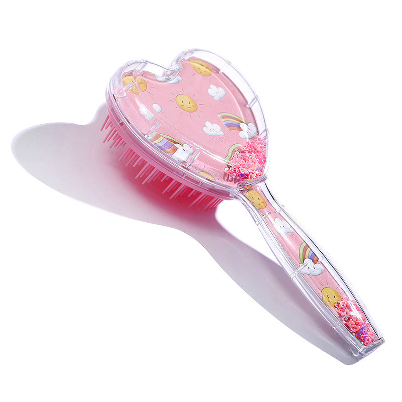 Brosses à cheveux et peignes à coussin d'air transparents pour enfants