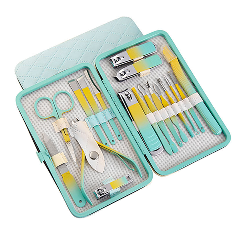 Box Pedicure Knife Eyebrow Trimming Scissor Nail Tool Set