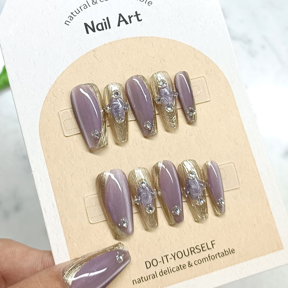 Patch UV Crystal Cat's Nail Art Split Code en dix pièces