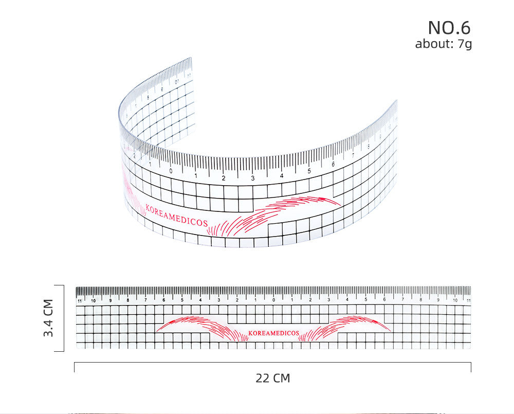 Échelle de mise en forme des sourcils Équilibre de positionnement à trois points Accessoires de maquillage