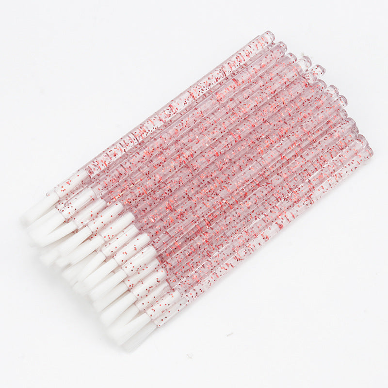 Disposable Crystal Transparent Rod Nylon Wool Makeup Brushes Accessories